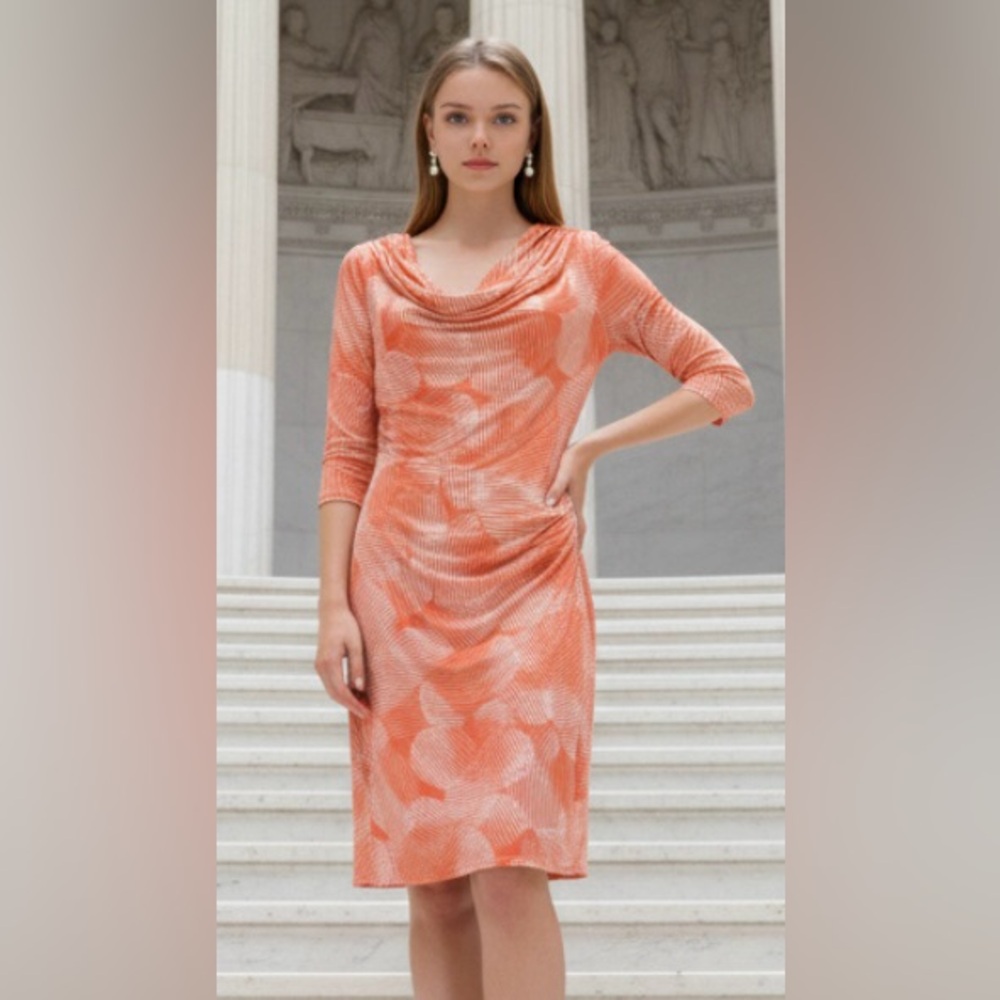 FERVOUR Dress ModCloth Faux Wrap Cowl Stretchy Bodycon Small